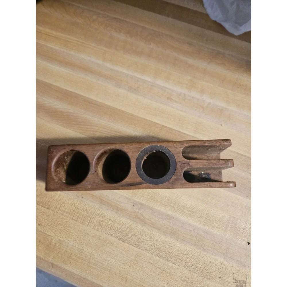 Lasercraft Genuine American Walnut Letter, Pen, & Paper‎ Clip Holder Ducks